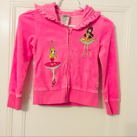 Disney Other - Disney Store Pink Zipper Hoodie Sz 5-6